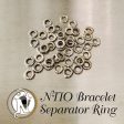 2 Silver NTIO Bracelet Separator Rings Supply