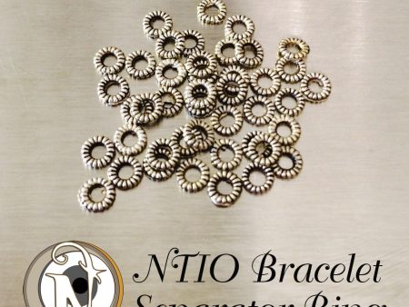 2 Silver NTIO Bracelet Separator Rings Supply