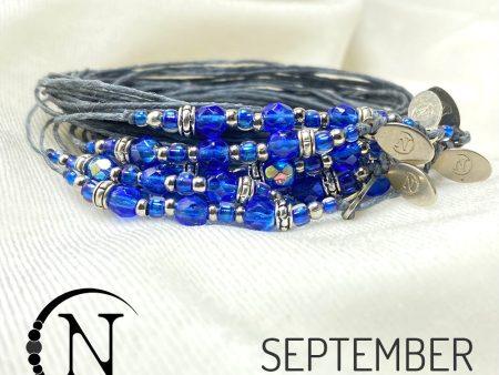 September Sapphire NTIO Birthstone Bracelet Discount