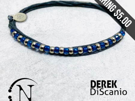 Blue ~ Wash Away All the Thoughts NTIO Bracelet by Derek Discanio - RETIRING For Discount