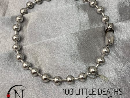 100 Little Deaths Oversized Ball Chain Choker by Lilith Czar Online Sale