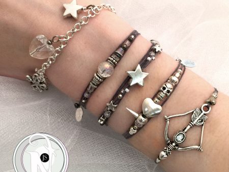 White Line 4 Piece Bracelet Bundle by Juliet Simms Hot on Sale