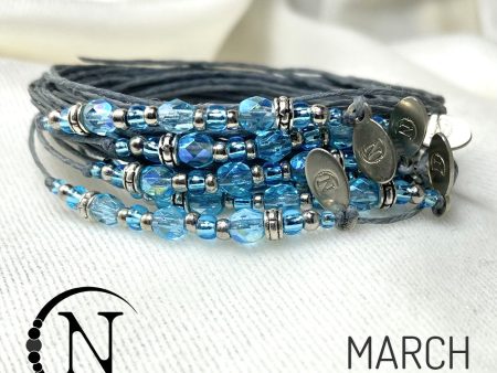 March Aquamarine NTIO Birthstone Bracelet Online Sale