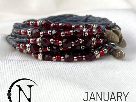 January Garnet NTIO Birthstone Bracelet Discount