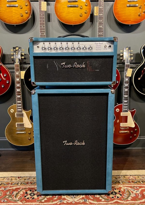 Two Rock Classic Reverb 100 50 Watt Head & 2x12 Set Medium Blue Suede Online