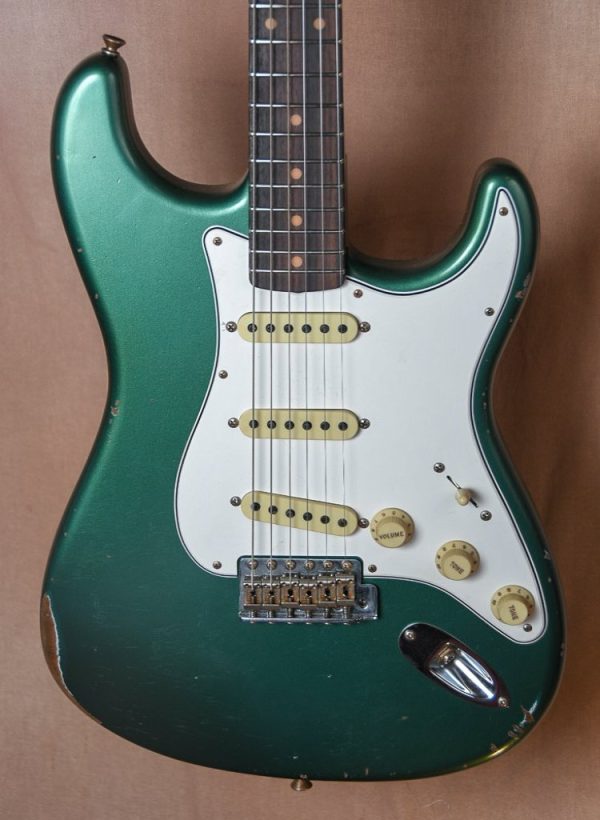 2018 Fender Custom Shop LTD Roasted Tomatillo Rosewood Strat Aged Faded Sherwood Green For Discount