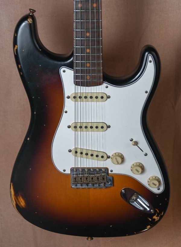 2018 Fender Custom Shop LTD Roasted Tomatillo Strat Rosewood Relic Wide Fade 3 Tone Sunburst Online Hot Sale