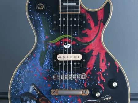 1973 Gibson Les Custom Ebony with Custom Artwork Hot on Sale