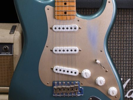 2020 Fender Custom Shop Limited Dual Mag  55 Stratocaster Super Faded Aged Sherwood Green Journeyman Relic Sale