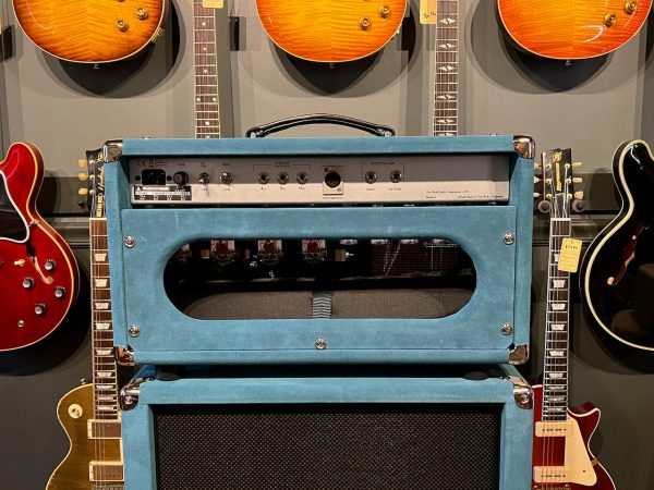 Two Rock Classic Reverb 100 50 Watt Head & 2x12 Set Medium Blue Suede Online