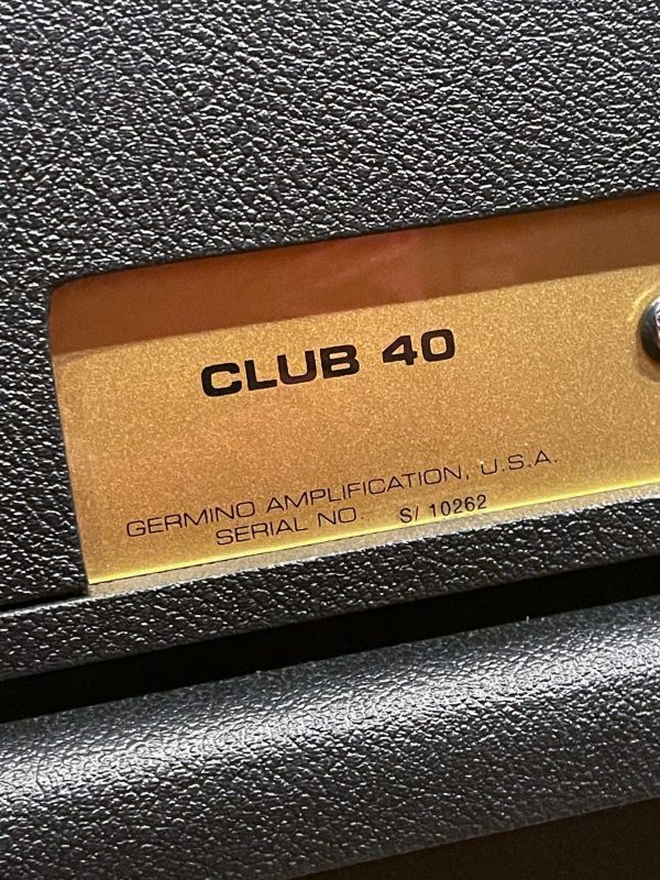 Germino Club 40 Master Volume Tube Rectified Option Black Tolex on Sale