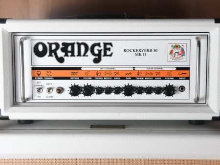 2014 Orange Anniversary Limited Edition Rockerverb 50 MKII Head White For Cheap