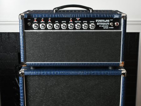 Amplified Nation Wonderland Overdrive V2 50 Watt Head & 1x12 Cabinet Blue Crocodile Tolex Online now