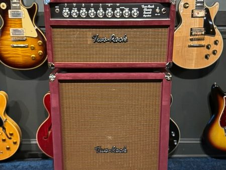 Two Rock Classic Reverb Signature 100 50 Watt Head & 2x12 Cabinet Burgundy Suede with Oxblood Grill Fashion