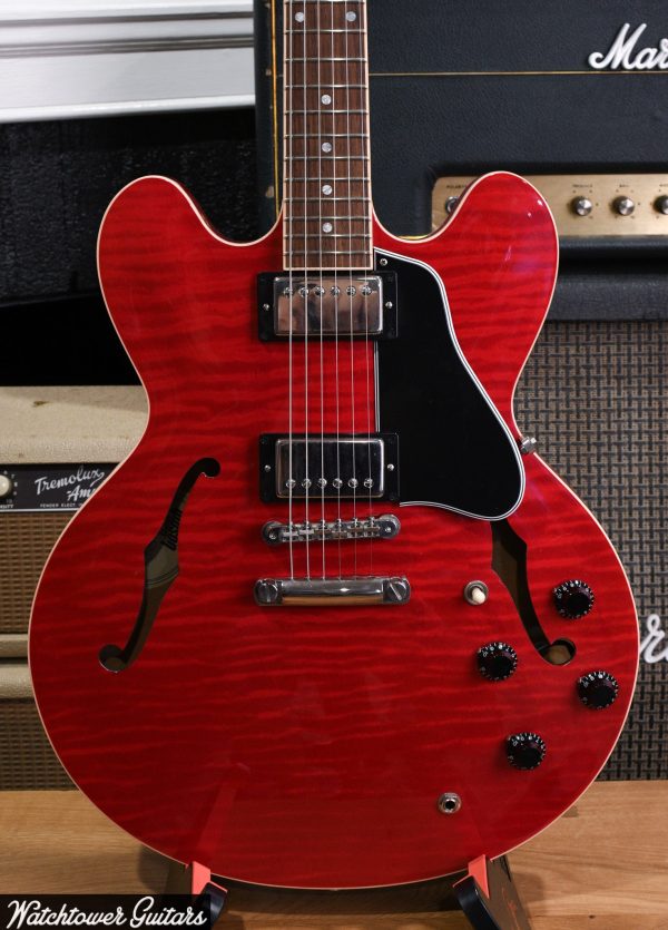 2001 Gibson ES-335 Dot Figured One Piece Top Cherry Red Fashion