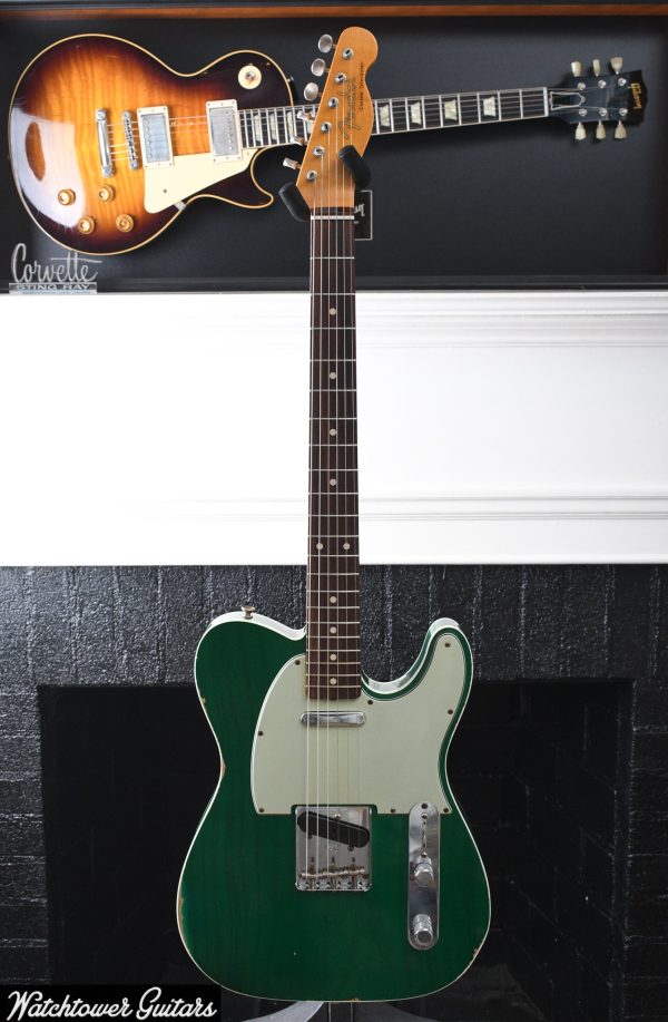 2015 Fender Custom Shop 1960 Telecaster Custom Relic Trans Green For Cheap