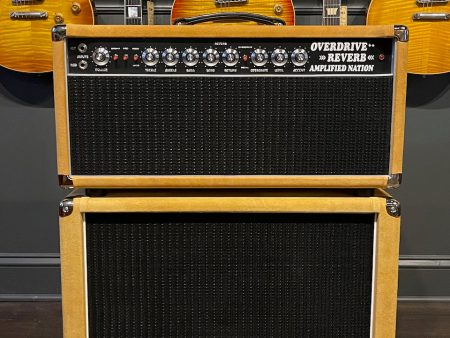 Amplified Nation Overdrive Reverb 50 Watt Head & 1x12 Cabinet Buckskin Suede Black Grill For Cheap