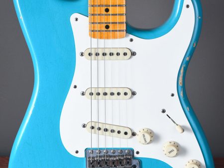 2015 Fender Custom Shop Wildwood 10 1955 Relic Stratocaster Taos Turquoise on Sale