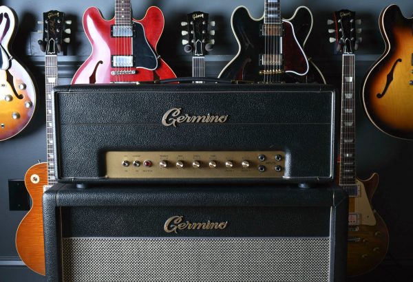 Germino Lead 55 LV Master Volume & Style I 2x12 Cabinet Black Tolex Supply