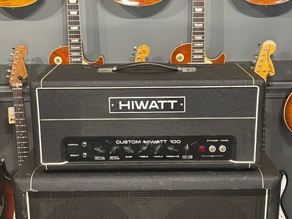 1979 HiWatt Custom 100 & 1973 HiWatt 4x12 Cabinet Black Tolex For Discount