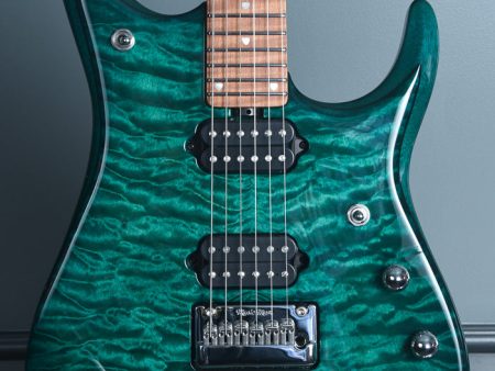 2019 Ernie Ball Music Man BFR John Petrucci JP15 Teal Quilt Ball Family Reserve! on Sale