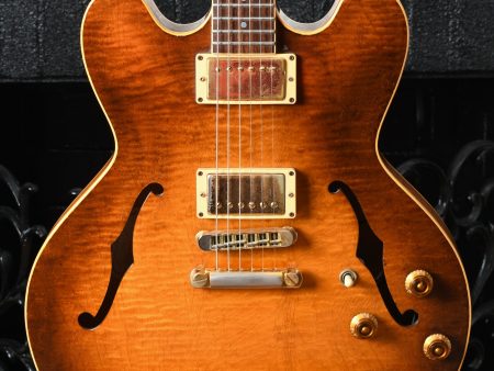 1983 Gibson Custom Shop ES-335 Tobacco Sunburst Flame Top Back For Sale