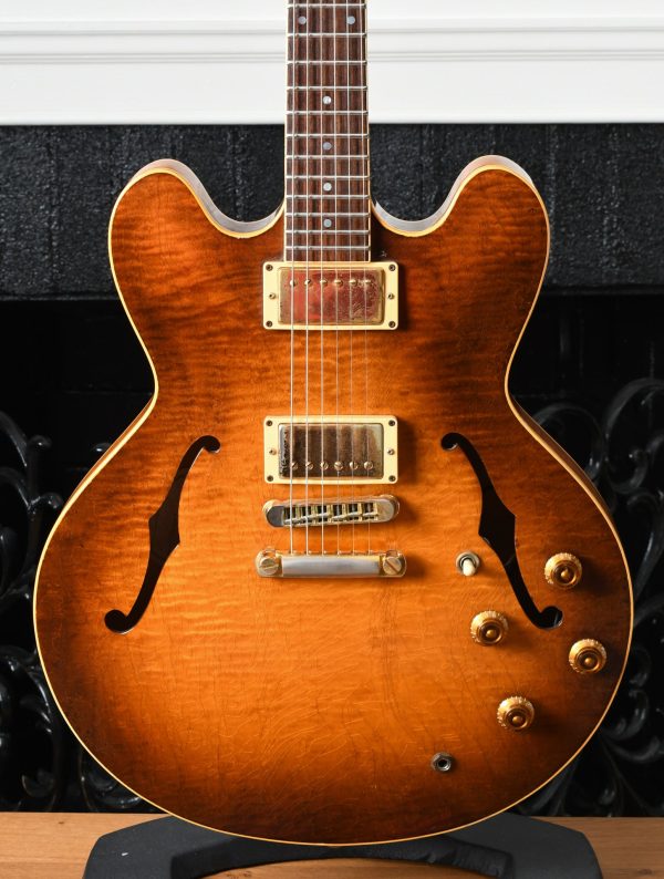 1983 Gibson Custom Shop ES-335 Tobacco Sunburst Flame Top Back For Sale