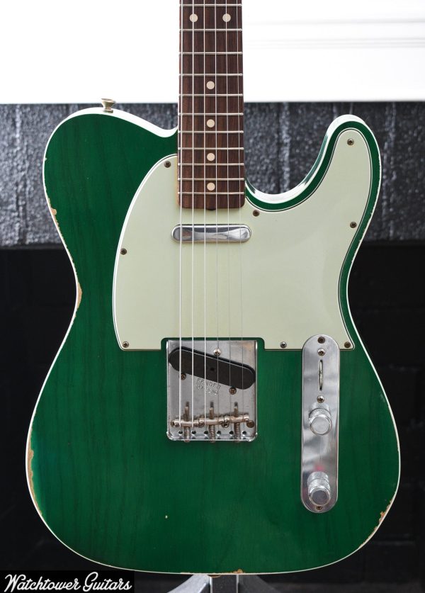 2015 Fender Custom Shop 1960 Telecaster Custom Relic Trans Green For Cheap