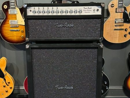 Two Rock Silver Sterling Signature 100 Watt Head & 2x12 Cabinet Black Suede Sparkle Matrix Grill For Discount