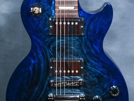 2011 Gibson Anniversary Flood Les Paul Studio Marbleized Blue Swirl For Cheap