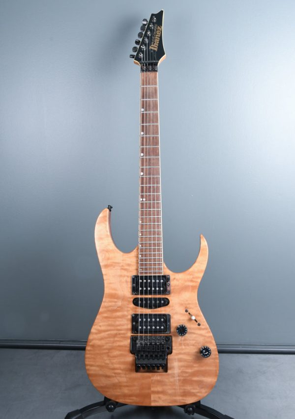 1991 Ibanez USA Custom RG Series Natural Quilt For Sale