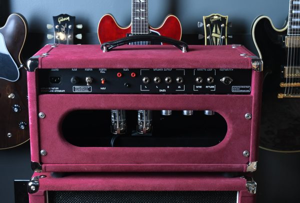 Amplified Nation Wonderland Overdrive V2 50 Watt Head & 2x12 Cabinet Maroon Suede Black Sparkle Hot on Sale