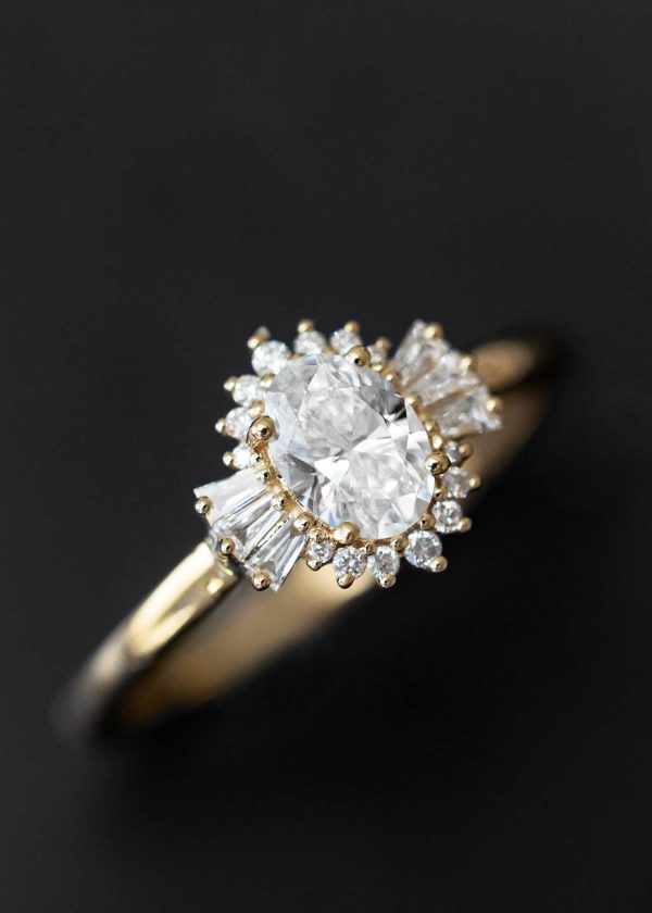 The Rhea | 1.00ct Lab-Grown Oval Diamond | Yellow Gold Supply