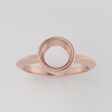 The Leda | 14k | Rose | Size 7 | Stone WT5 | Pink Ring Box | Custom Engraving:  +$0 For Cheap