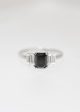 The Portia Ring | 1.30ct Black Emerald Cut Diamond | White Gold Online now