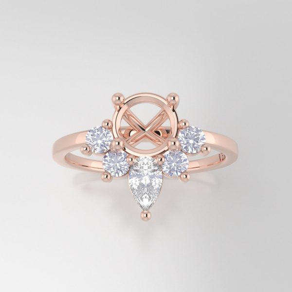 The Celeste | 14k | Rose | Size 9.75 | Stone OP67 | Sand Dune Ring Box | Custom Engraving:  +$0 Discount