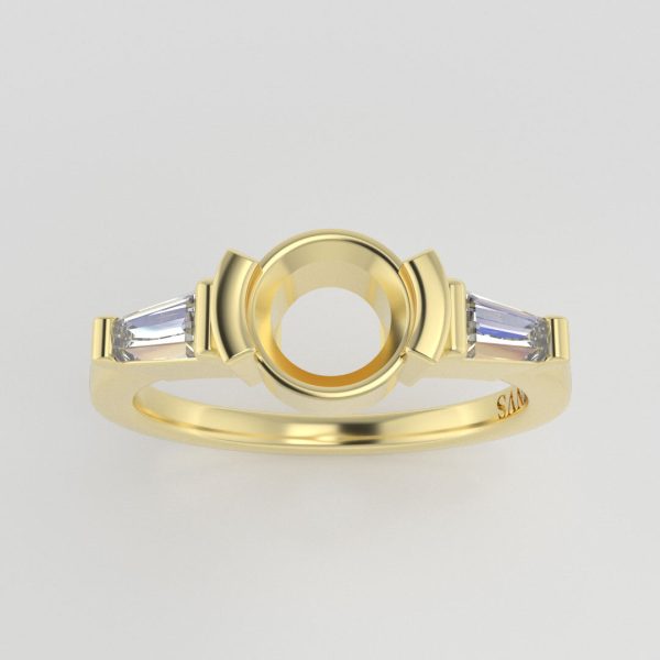 The Wolfe | 14k | Yellow | Size 7.5 | Stone BT37 | Blue Ring Box | Custom Engraving:  +$0 Sale