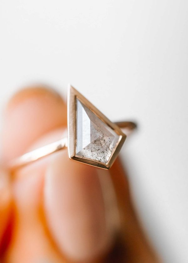 The Leda | 1.43ct Kite Salt and Pepper Diamond | Rose Gold on Sale