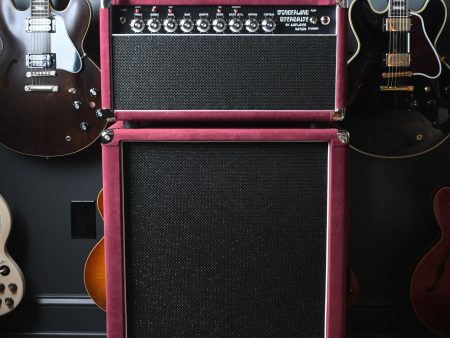 Amplified Nation Wonderland Overdrive V2 50 Watt Head & 2x12 Cabinet Maroon Suede Black Sparkle Hot on Sale