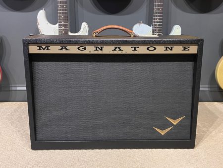 Magnatone Twilighter Stereo 2x12 Combo *Custom Color* Black Tolex with Black Cane Grill Online Hot Sale