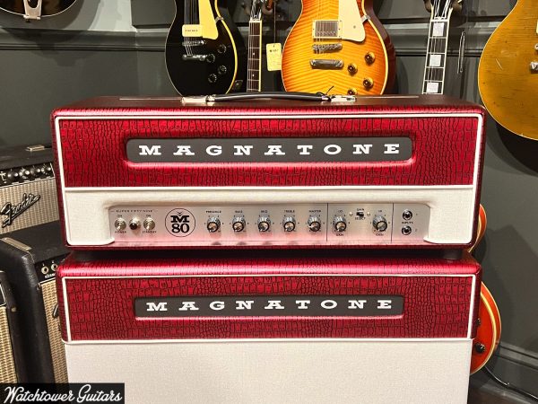 Magnatone Super Fifty-Nine M80 Head & 2x12 Cabinet Red Crocodile Hot on Sale