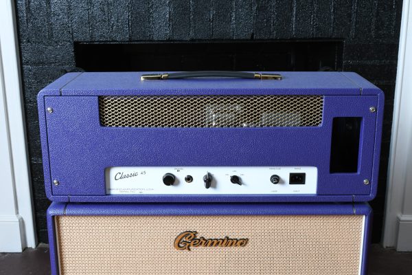 Germino Classic 45 Master Volume & Style II 2x12 Cabinet Purple Tolex For Discount