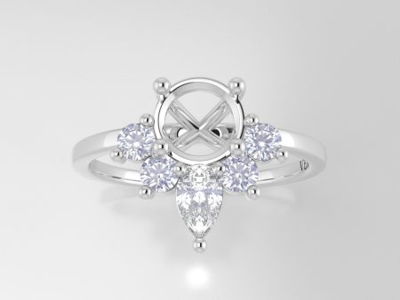 The Celeste | Platinum | White | Size 9.5 | Stone EM17 | Rainforest Ring Box | Custom Engraving:  +$0 Online Sale