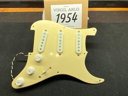 Virgil Arlo Model 1954 Strat Pickups, Tan covers wired in creme Pickguard EJ style ! For Sale