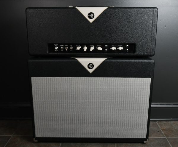 Divided By 13 FTR-37 Black Eggshell Tolex Matching 2x12 Cabinet For Sale