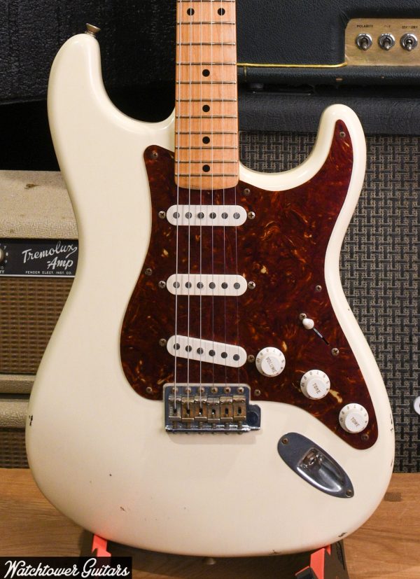 2006 Fender Custom Shop Relic 1956 Stratocaster Olympic White Ron Ellis  57 S Pickups Hot on Sale