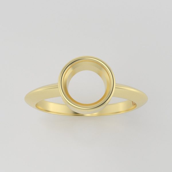 The Leda | 14k | Yellow | Size 7.25 | Stone MOS181 | Green Ring Box | Custom Engraving: S & E  +$75 Online Hot Sale